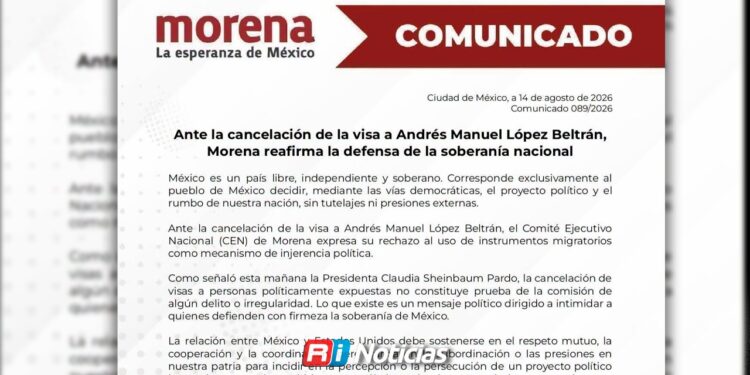 Morena reafirma soberanía nacional tras cancelación de visa a López Beltrán