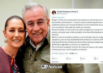 Sheinbaum destaca que ningún interés personal debe estar por encima del pueblo y la Nación tras regreso de Rocha Moya