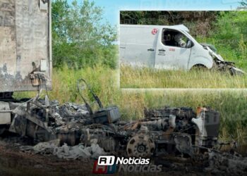 Fuerte choque entre camioneta y tráiler deja una persona sin vida en la Mazatlán-Tepic