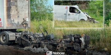Fuerte choque entre camioneta y tráiler deja una persona sin vida en la Mazatlán-Tepic