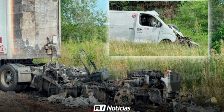 Fuerte choque entre camioneta y tráiler deja una persona sin vida en la Mazatlán-Tepic