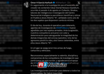 Comunicado oficial: detienen en Puebla a dos hombres tras repeler agresión; uno estaría ligado a homicidio en Culiacán