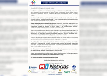 Intercamaral de Mazatlán pide legalidad y certeza ante eventual cambio en el Gobierno de Sinaloa