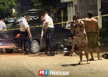 Motociclista resulta lesionado tras accidente en la colonia Felicidad en Mazatlán