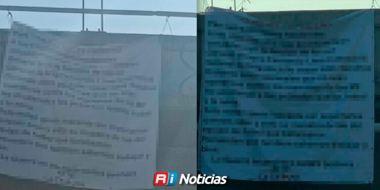 Colocan dos “narco-mantas” en accesos de Mazatlán