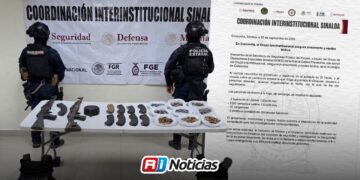 Aseguran armas y equipo táctico en Concordia