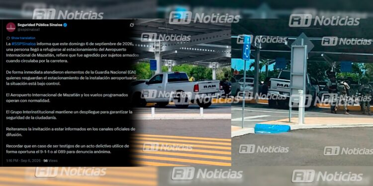 Presunto hombre baleado se refugia en aeropuerto de Mazatlán; despliegan operativo