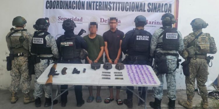 Caen dos hombres durante operativo en Mazatlán