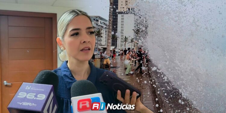 Mazatlán cierra playas ante fuerte oleaje y mantiene vigilancia por Huracán Polo: Estrella Palacios