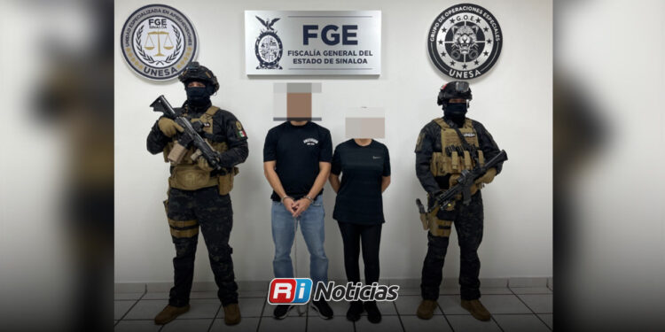Detienen a hombre y mujer acusados de amenazar y causar daños en escuela de Culiacán