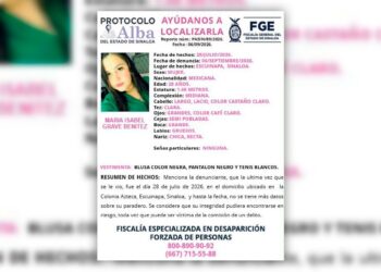 Activan Alerta Alba para buscar María Isabel, mujer de 28 años desaparecida en Escuinapa