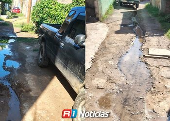 Fuga de agua potable azota a la colonia Lico Velarde tras un mes de desatención de Jumapam