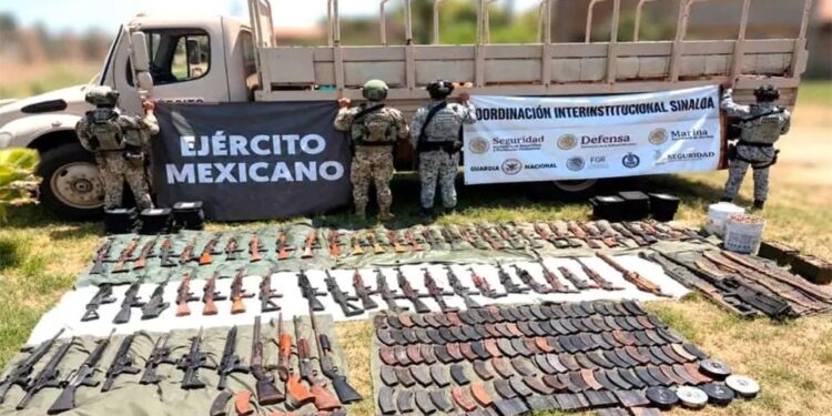 Localizan arsenal durante operativo en Rosario; hallaron 66 armas y hasta un Barret calibre .50