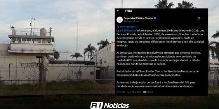 Muere interno tras ser trasladado de emergencia desde Aguaruto