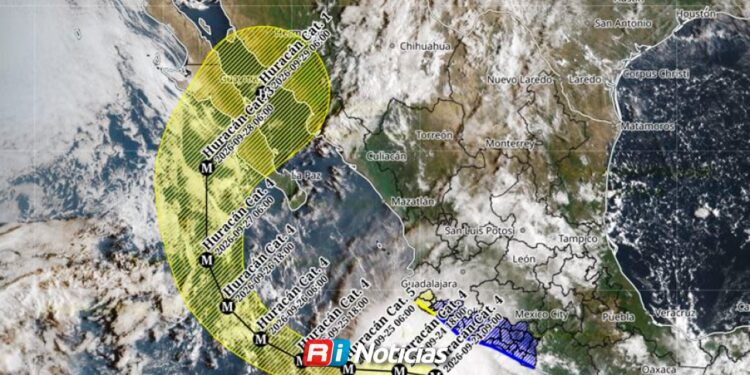 Huracán Polo baja a categoría 4 y modifica su trayectoria hacia Baja California Sur