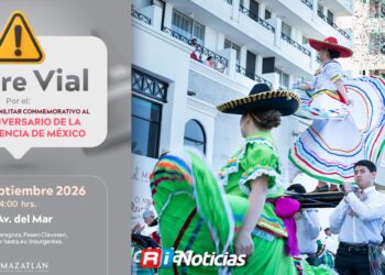 Habrá cierre de vialidades en Mazatlán por desfile cívico-militar
