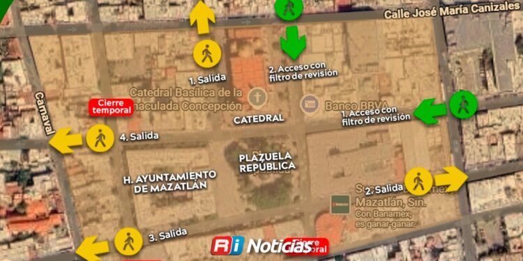 Cierran circulación en calle Ángel Flores por instalación de escenario para festejos patrios