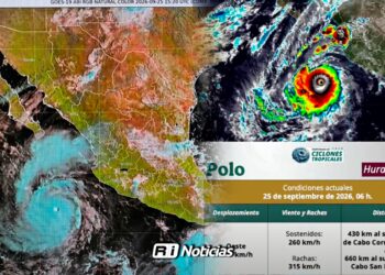 Polo volvió a ser categoría 5 y mantiene en alerta a estados del Pacífico