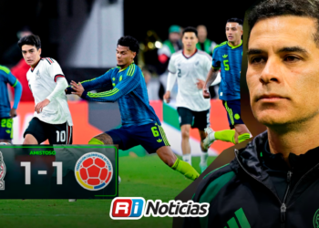 México empata con Colombia en debut de Rafa Márquez
