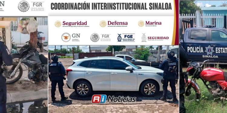 Recuperan dos vehículos robados y aseguran otra motocicleta en Culiacán