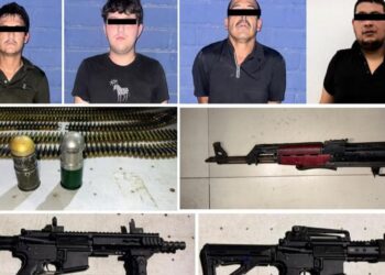 Detiene a cuatro civiles con arsenal y presunto fentanilo en Culiacán