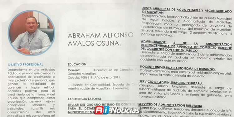 Abraham Alfonso Ávalos Osuna asumirá la Secretaría del Ayuntamiento de Mazatlán