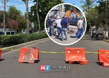 Amplían restricción vehicular en la Emilio Barragán por socavón; afecta paso de tráileres