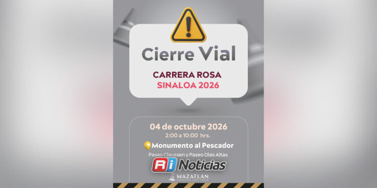 Carrera Rosa cerrará vialidades de Mazatlán este domingo