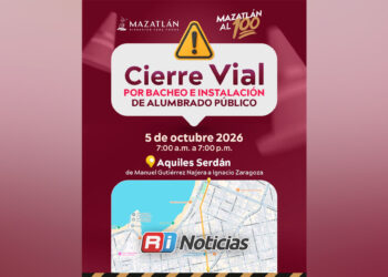 Cerrarán tramos de Aquiles Serdán por trabajos de “Mazatlán al 100”