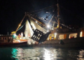 Marina rescata a siete pescadores tras incendio de embarcación en El Dorado