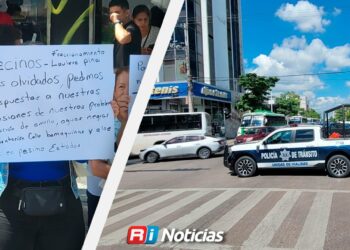 Tianguistas exigen apoyos pendientes y cierran avenida Obregón