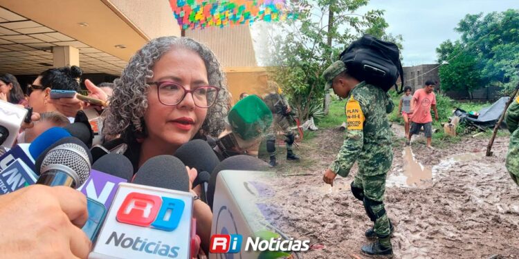 Se activó el plan DN-III-E en Mazatlán tras fuertes lluvias: Gobernadora