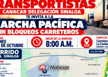 Transportistas marcharán en Culiacán este lunes; prevén circulación lenta en La Costerita y Jesús Kumate