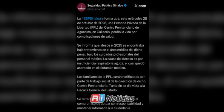 Muere interno del penal de Aguaruto por insuficiencia respiratoria