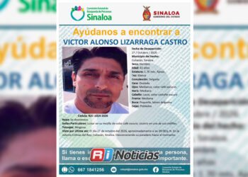 Emite Fiscalía ficha de búsqueda por hombre privado de la libertad en sushi de Culiacán