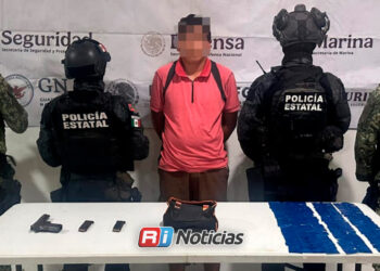 Detienen a hombre armado con 222 dosis de presunto cristal en Zona Dorada de Mazatlán