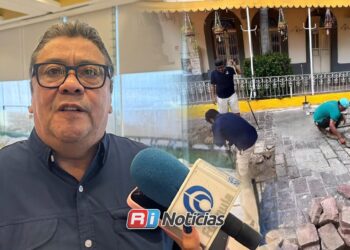 Tráfico pesado se está llevando el pegamento de las calles de piedra del Centro de Mazatlán