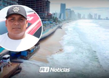 Mar de fondo mantiene cerradas las playas de Mazatlán; 35 elementos refuerzan la vigilancia