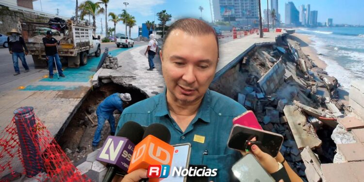 Daños y socavones en el malecón preocupan a hoteleros de Mazatlán