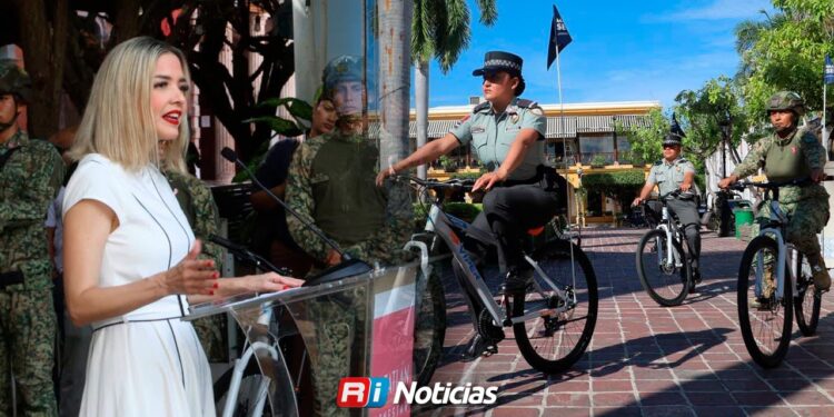 Estrella Palacios anuncia patrullaje en bicicleta de Guardia Nacional y Defensa en Mazatlán