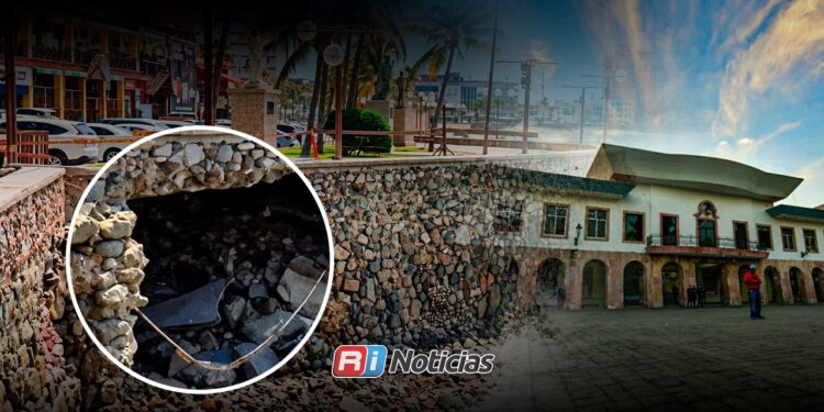 Recurso municipal financiará reparación de socavón junto a la Mujer Mazatleca en Mazatlán