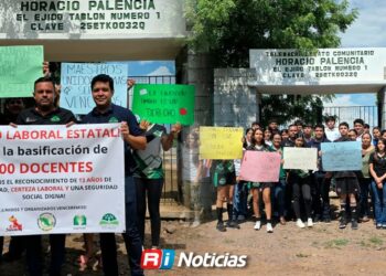 Sin luz desde agosto y sin certeza laboral: Docentes de Telebachillerato en Ejido Tablón No. 1 exigen apoyo