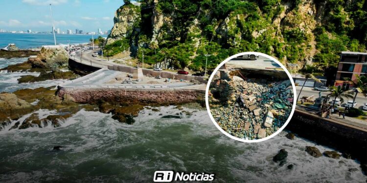 Se amplía socavón en Olas Altas del malecón de Mazatlán