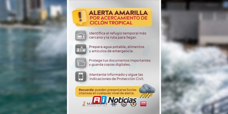 Mazatlán se mantiene en Alerta Amarilla por huracán Simón