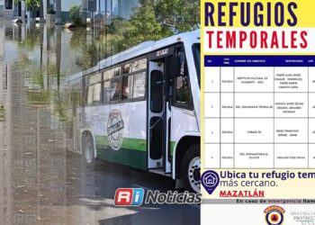Alianza de Camiones dispone de 40 unidades para evacuar a familias ante posibles inundaciones en Mazatlán