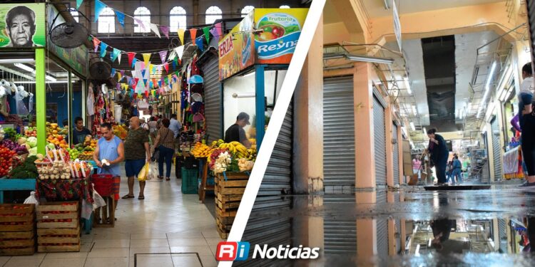 Las lluvias exhiben pendientes en el mantenimiento del Mercado Pino Suárez