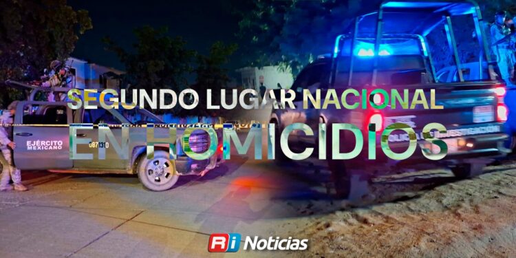 Sinaloa ocupa segundo lugar nacional en homicidios con cinco víctimas en un día