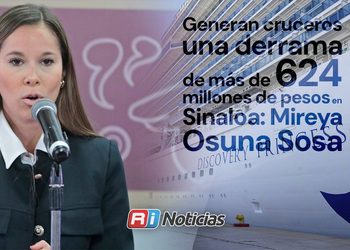 Cruceros generan una derrama de más de 624 millones de pesos en Sinaloa: Mireya Sosa Osuna