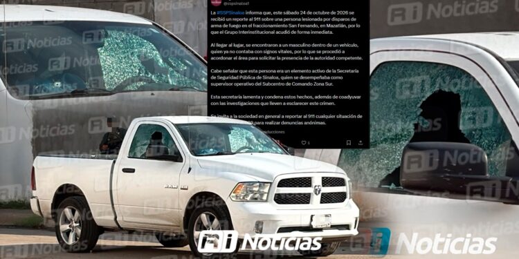 Asesinan a supervisor operativo de Seguridad Pública en Mazatlán
