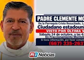 Reportan desaparecido al padre Clemente en Culiacán; lo vieron por última vez en Montebello